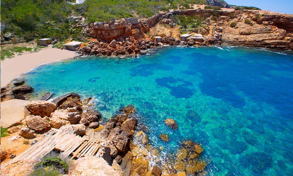 La playa de Punta Galera en Ibiza